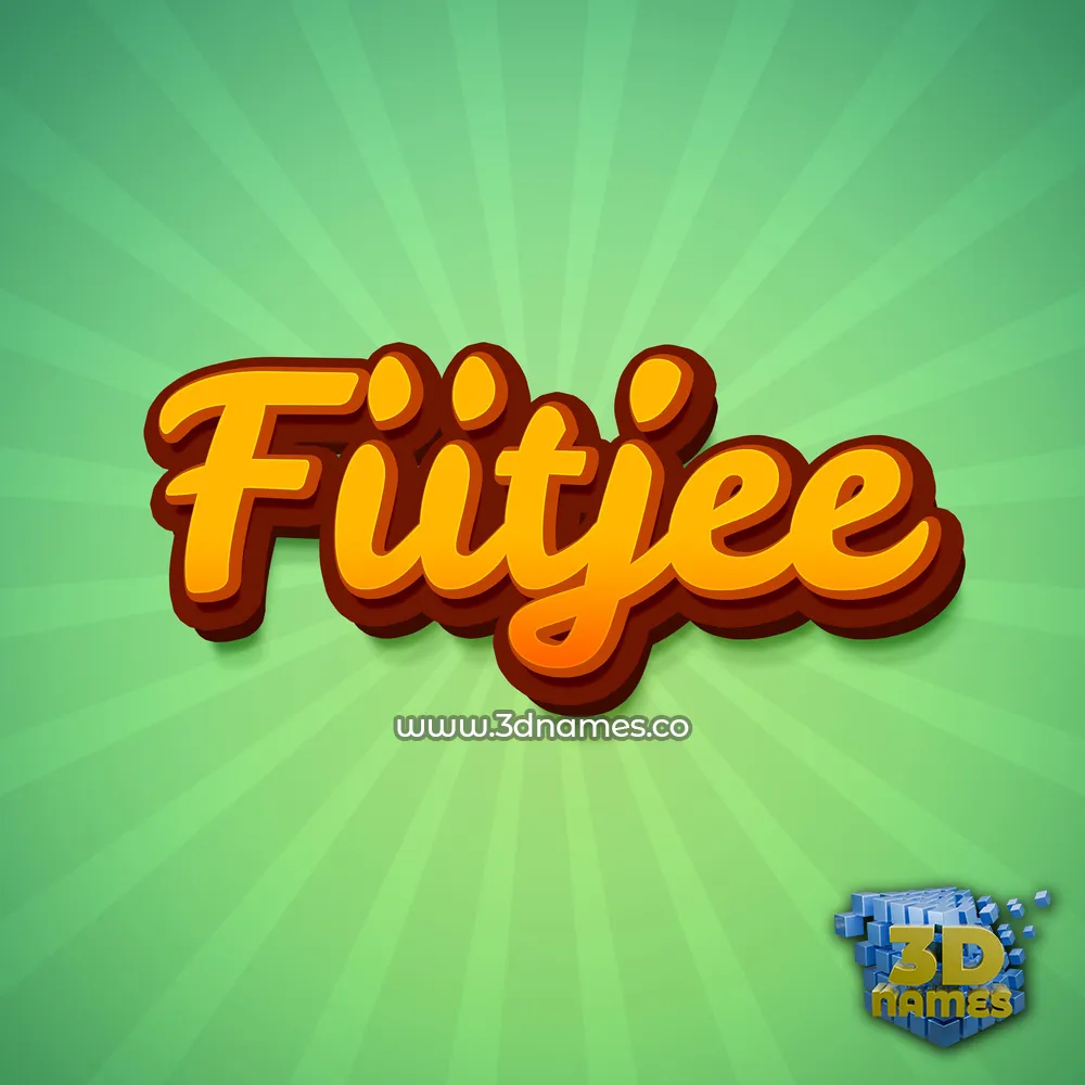fiitjee in Green Rays style - 3D name wallpaper