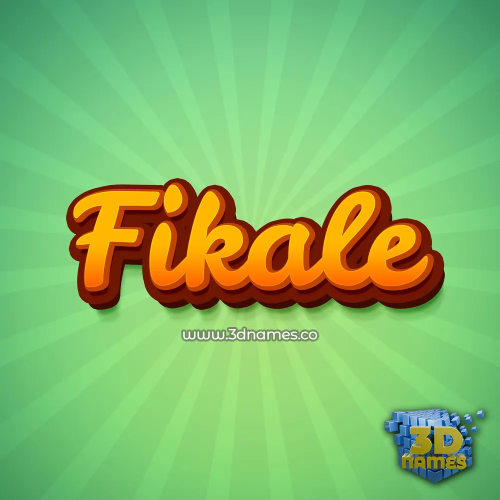 fikale in Green Rays style - 3D name wallpaper
