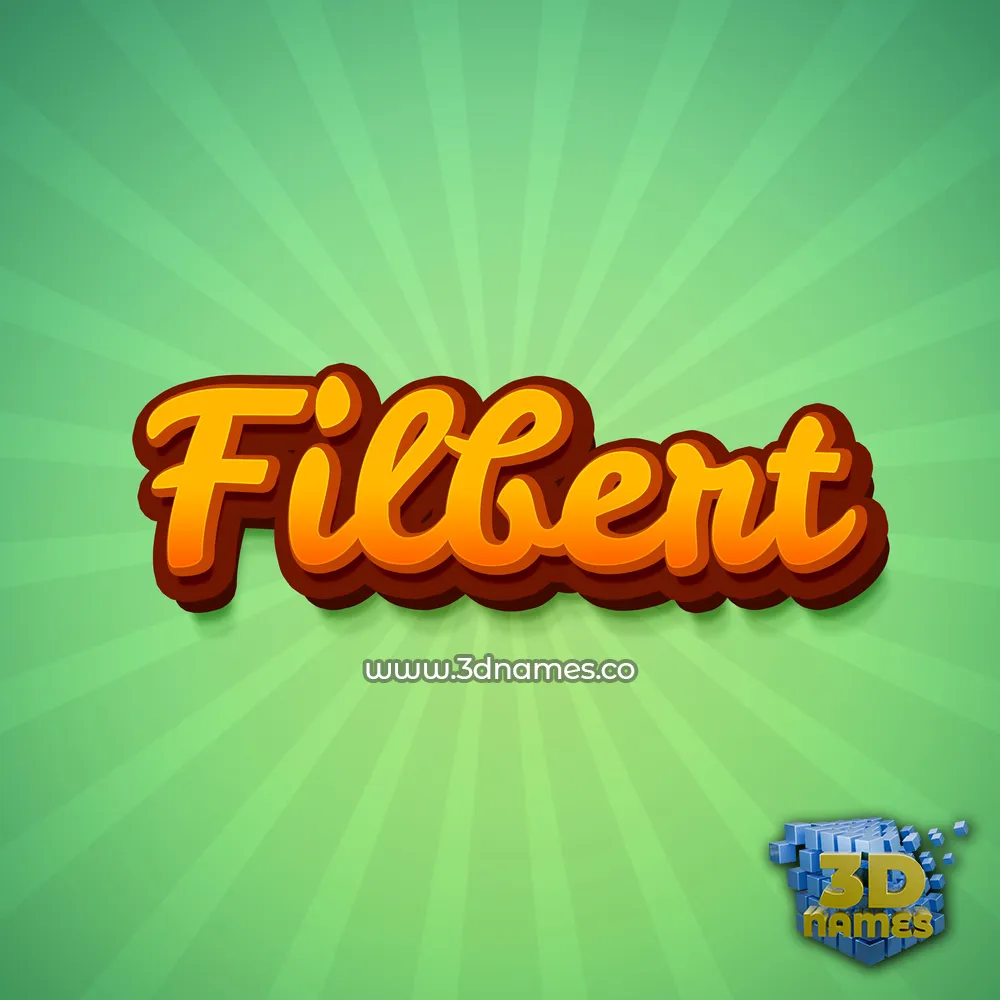 filbert in Green Rays style - 3D name wallpaper