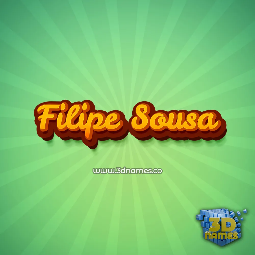 filipe sousa in Green Rays style - 3D name wallpaper