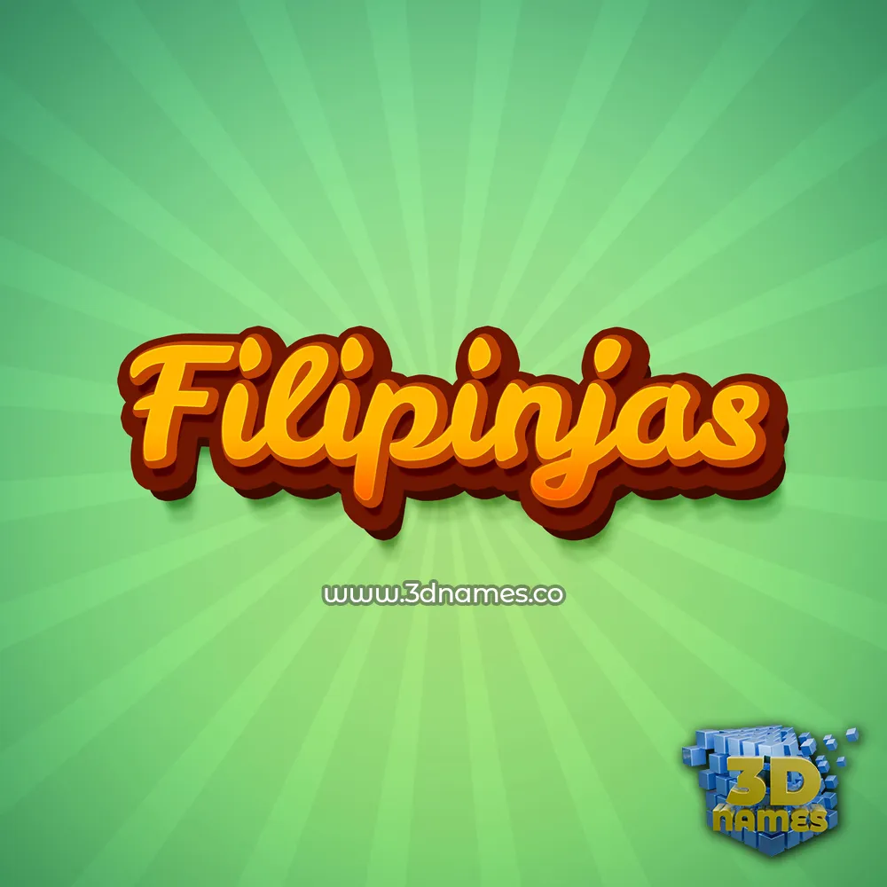 filipinjas in Green Rays style - 3D name wallpaper