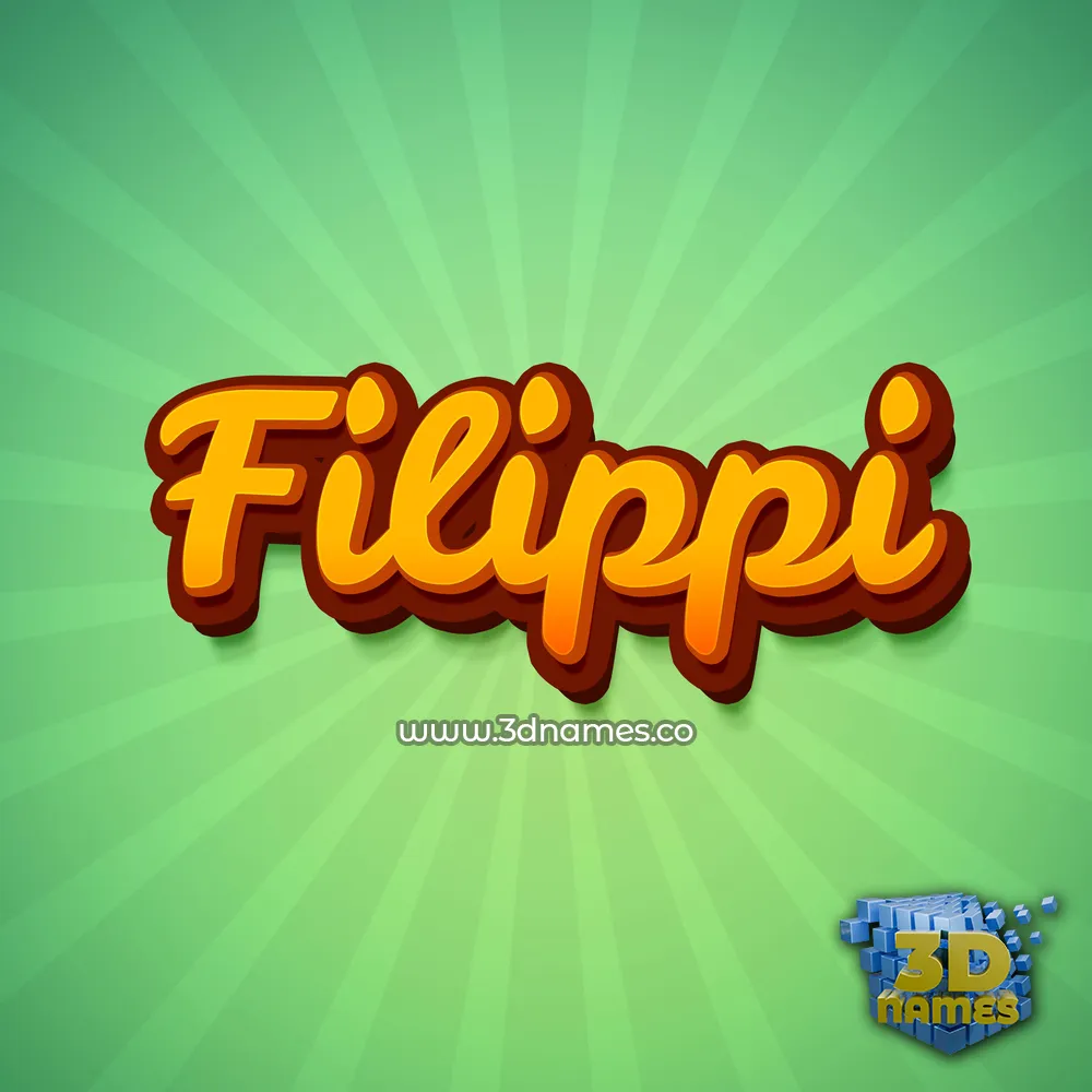 filippi in Green Rays style - 3D name wallpaper