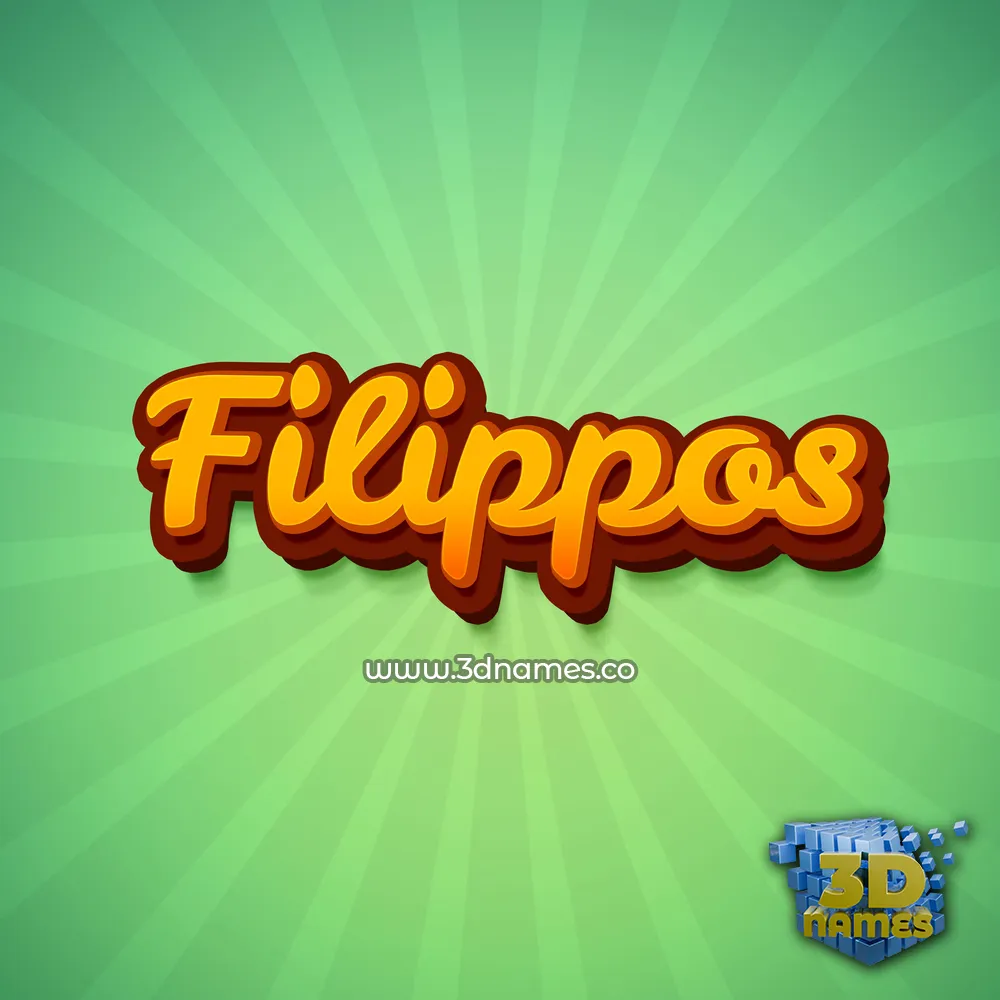 filippos in Green Rays style - 3D name wallpaper