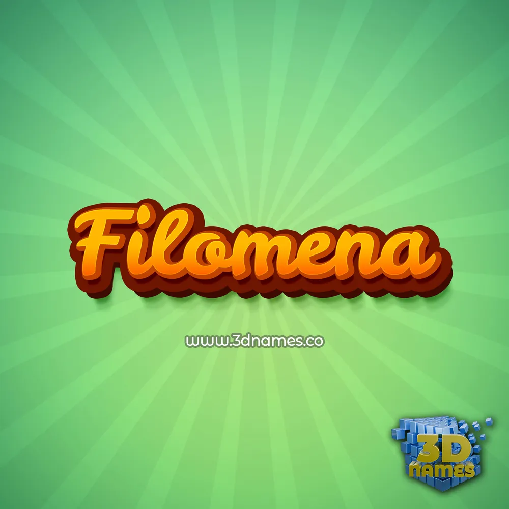 filomena in Green Rays style - 3D name wallpaper