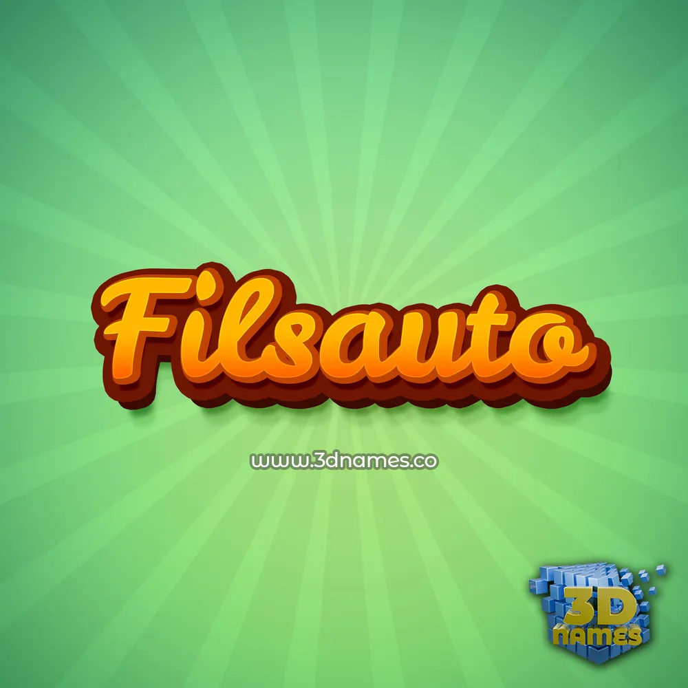 filsauto in Green Rays style - 3D name wallpaper