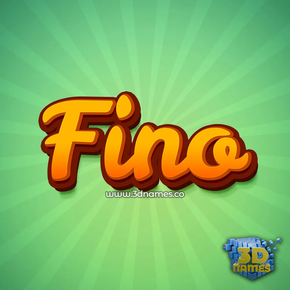 fino in Green Rays style - 3D name wallpaper