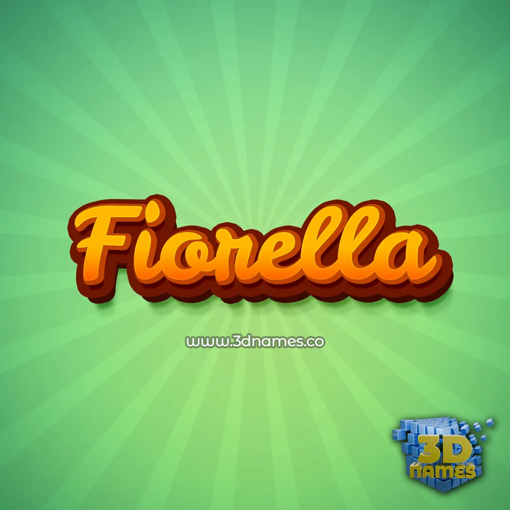 fiorella in Green Rays style - 3D name wallpaper