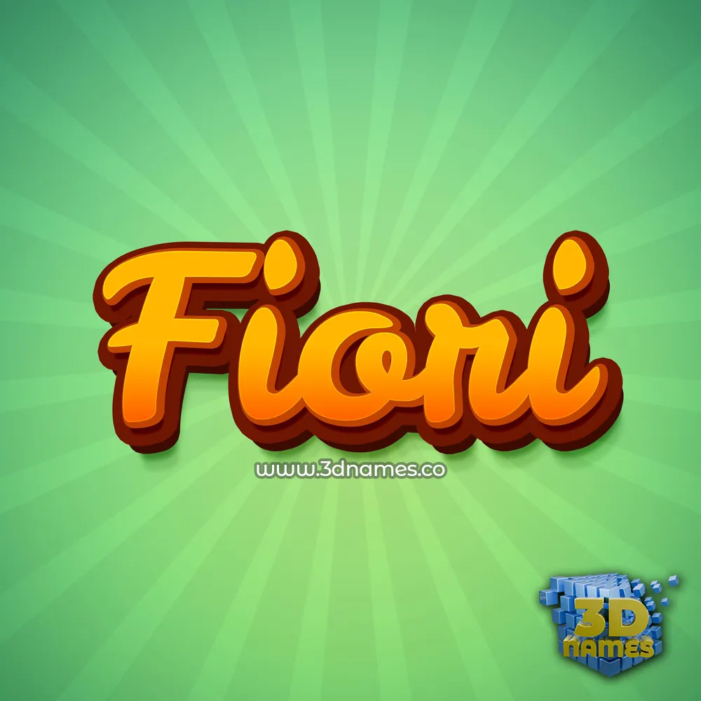 fiori in Green Rays style - 3D name wallpaper