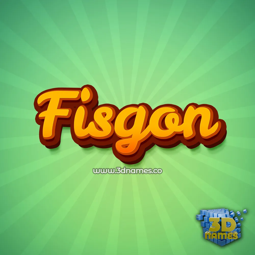 fisgon in Green Rays style - 3D name wallpaper