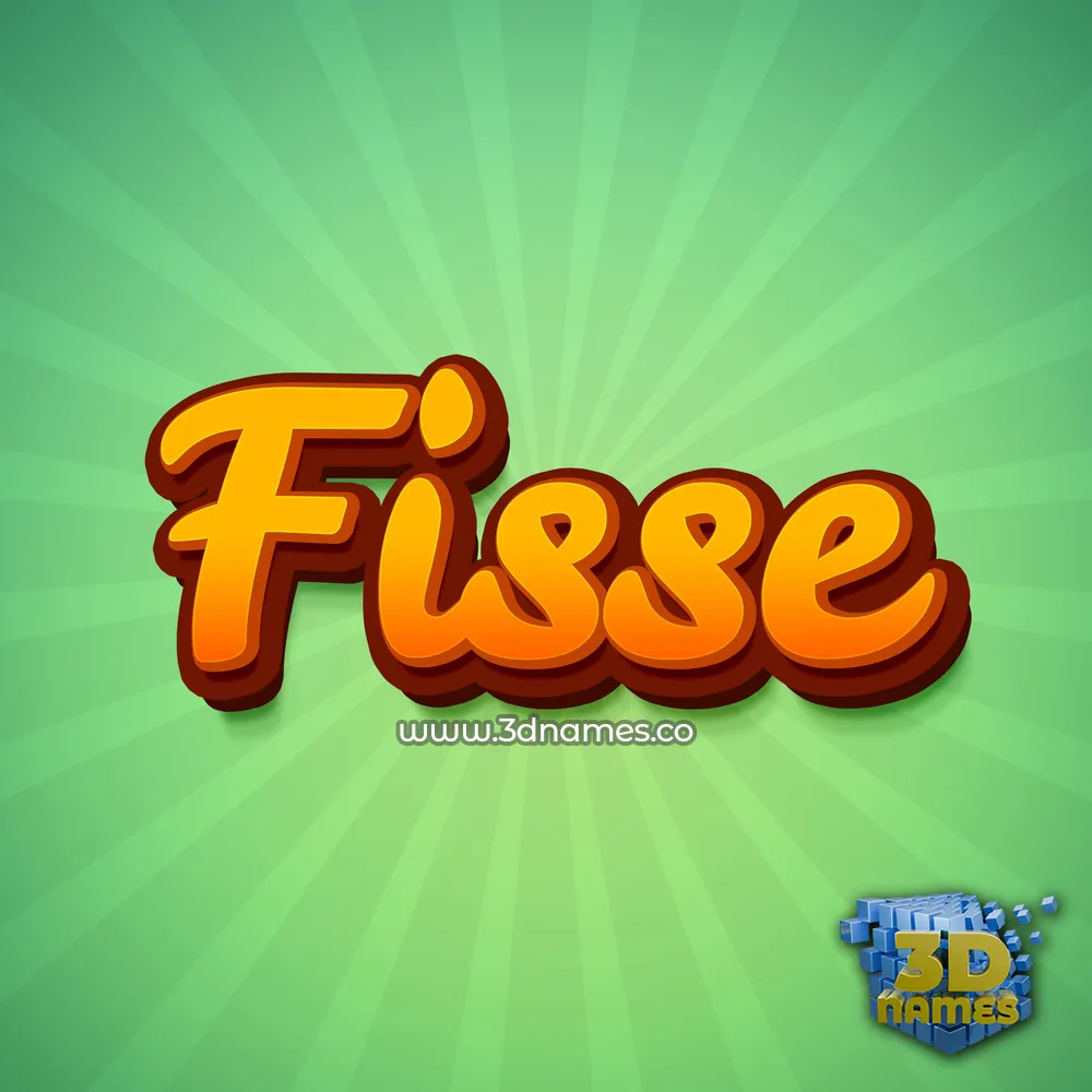 fisse in Green Rays style - 3D name wallpaper