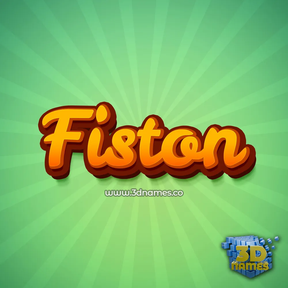 fiston in Green Rays style - 3D name wallpaper