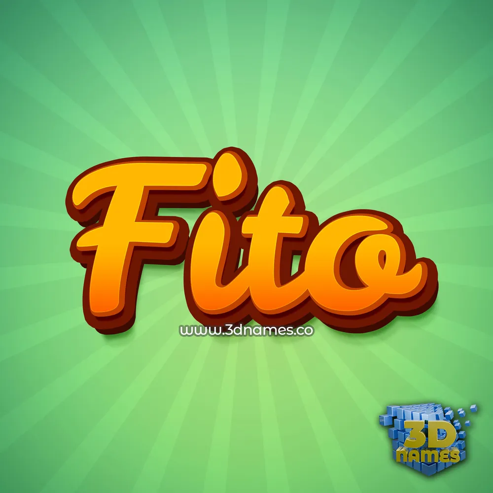 fito in Green Rays style - 3D name wallpaper
