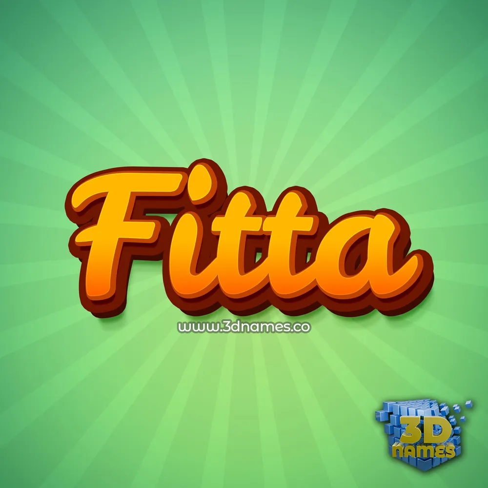 fitta in Green Rays style - 3D name wallpaper