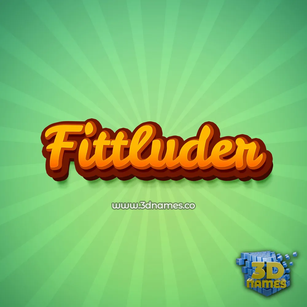 fittluder in Green Rays style - 3D name wallpaper