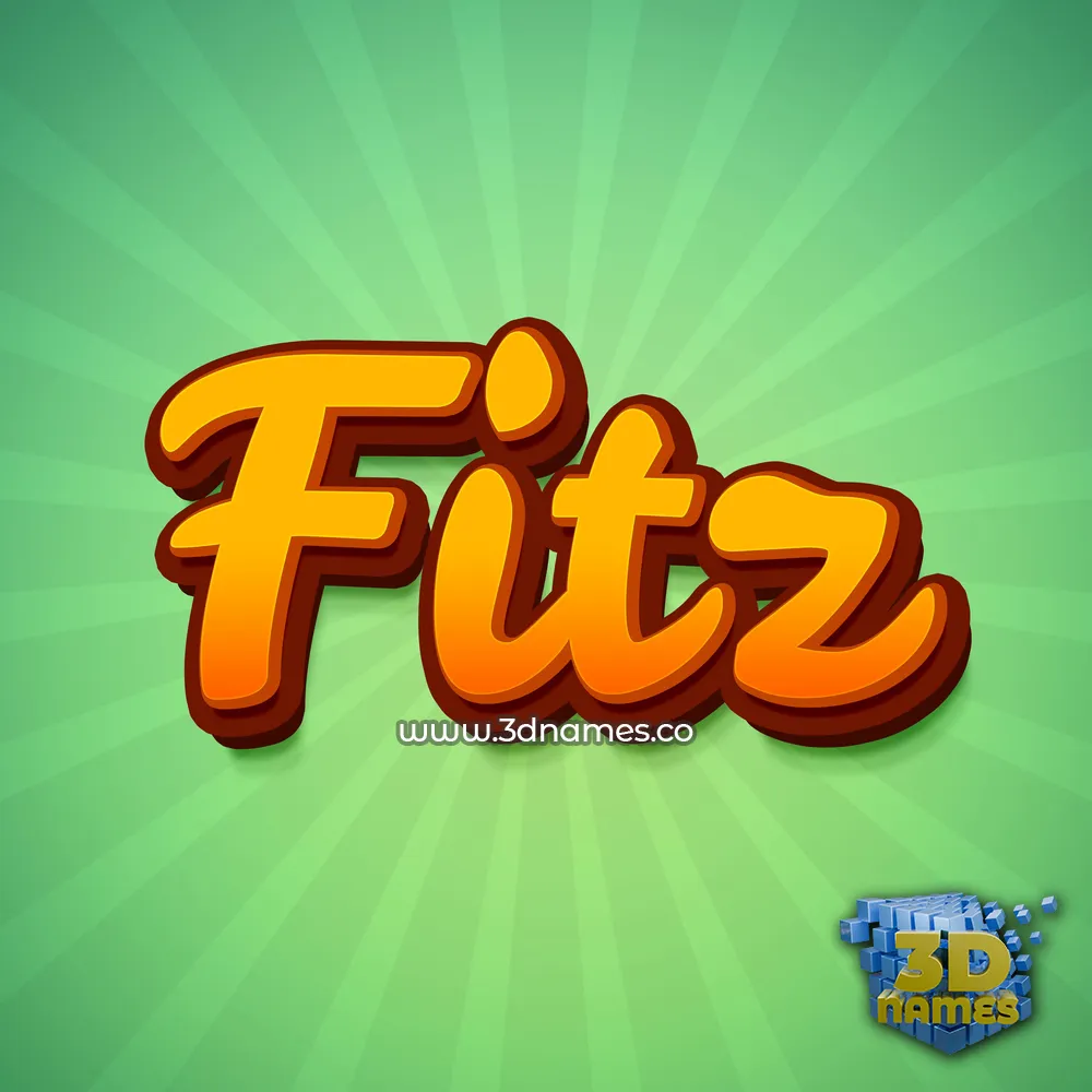 fitz in Green Rays style - 3D name wallpaper