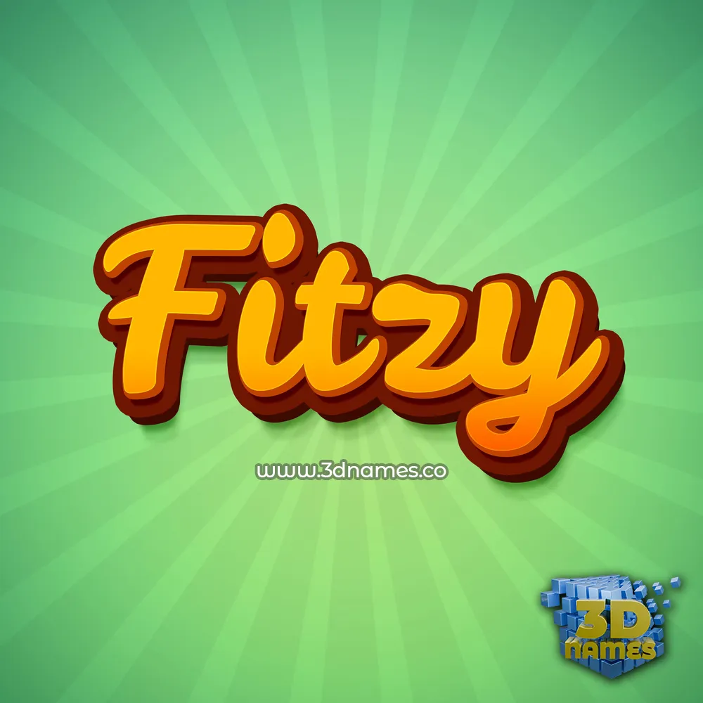fitzy in Green Rays style - 3D name wallpaper