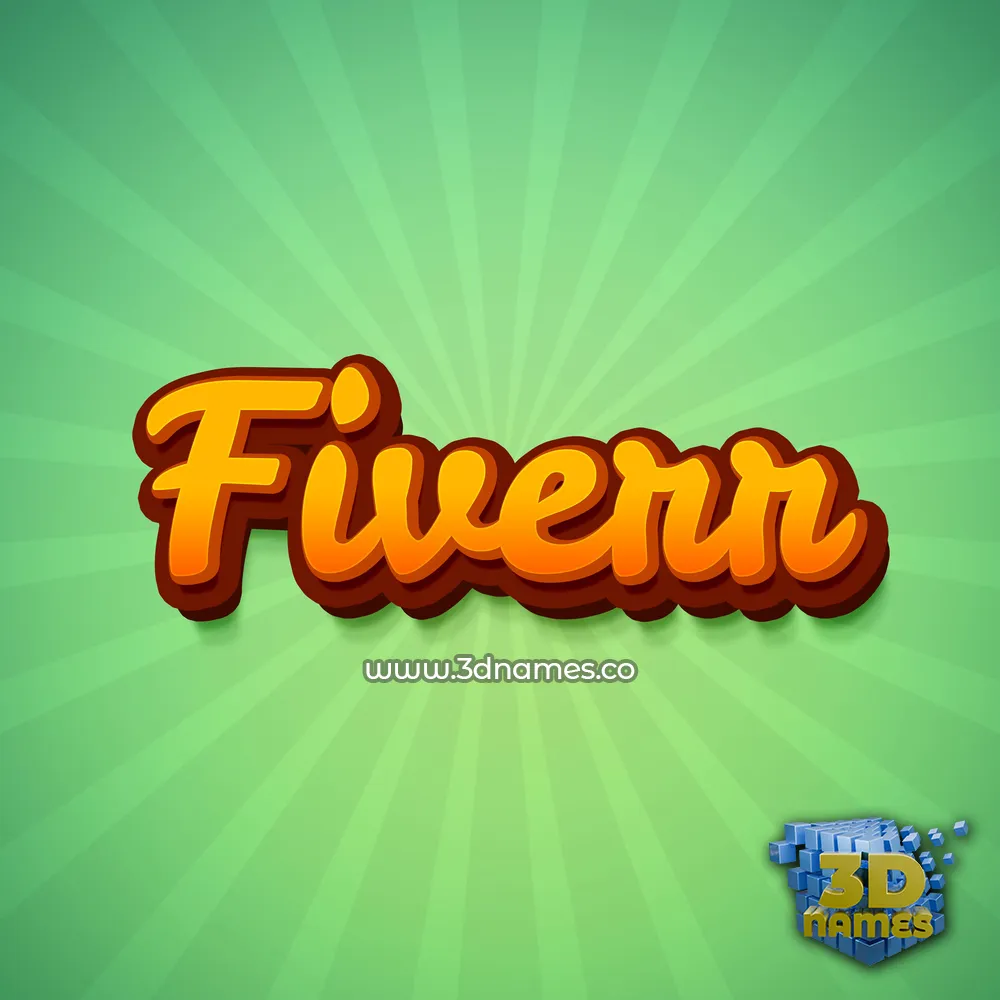 fiverr in Green Rays style - 3D name wallpaper