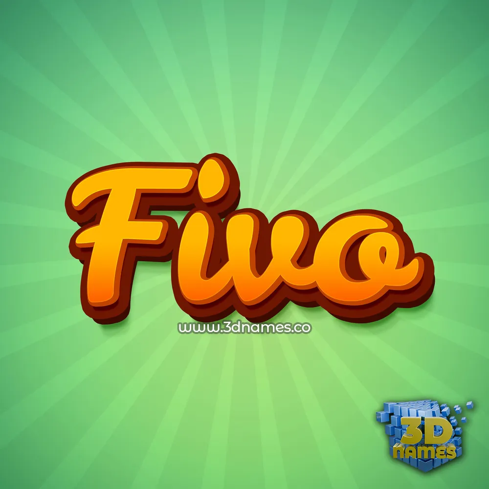 fivo in Green Rays style - 3D name wallpaper