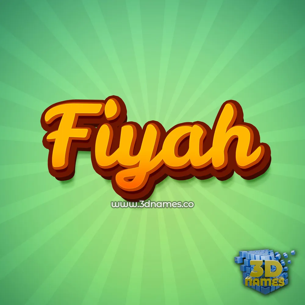 fiyah in Green Rays style - 3D name wallpaper