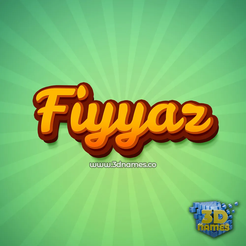 fiyyaz in Green Rays style - 3D name wallpaper