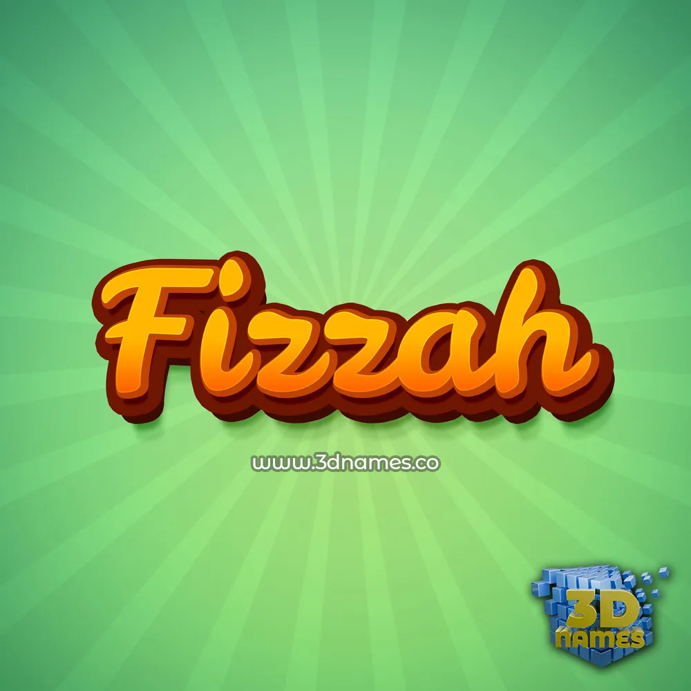 fizzah in Green Rays style - 3D name wallpaper