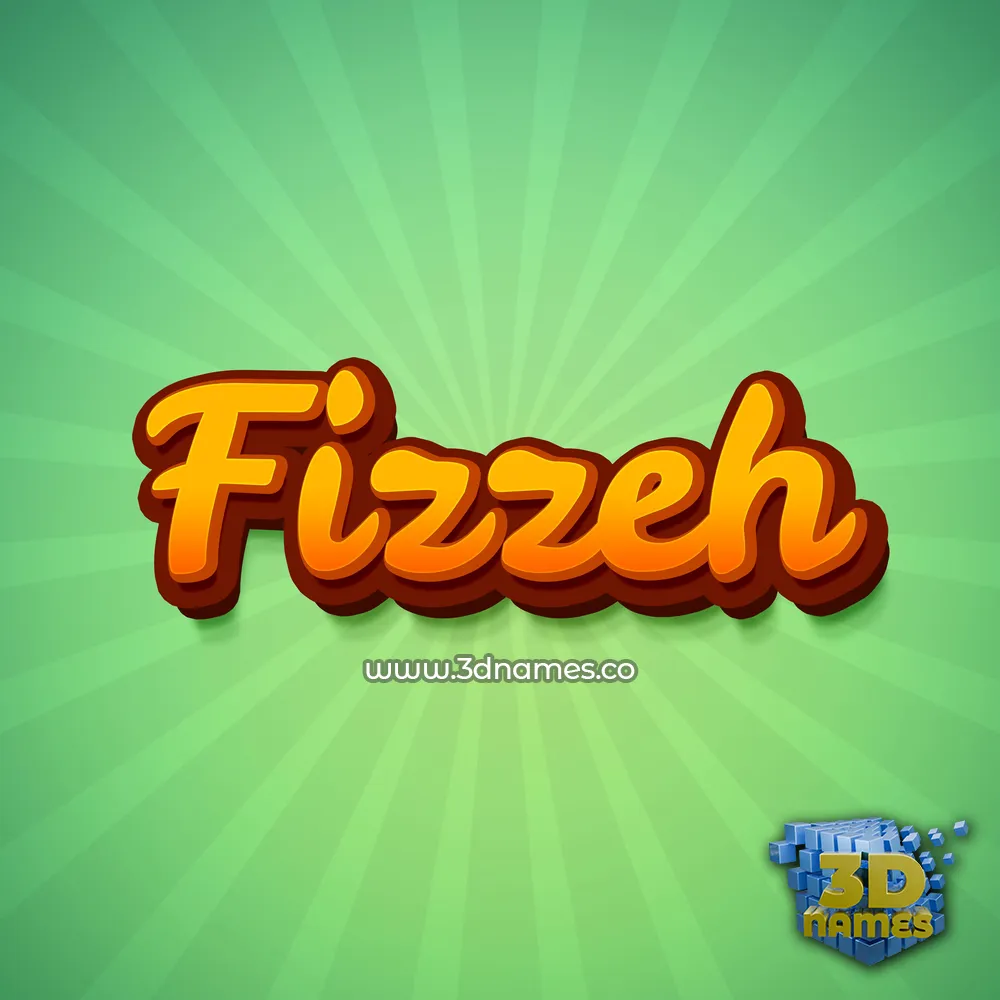 fizzeh in Green Rays style - 3D name wallpaper