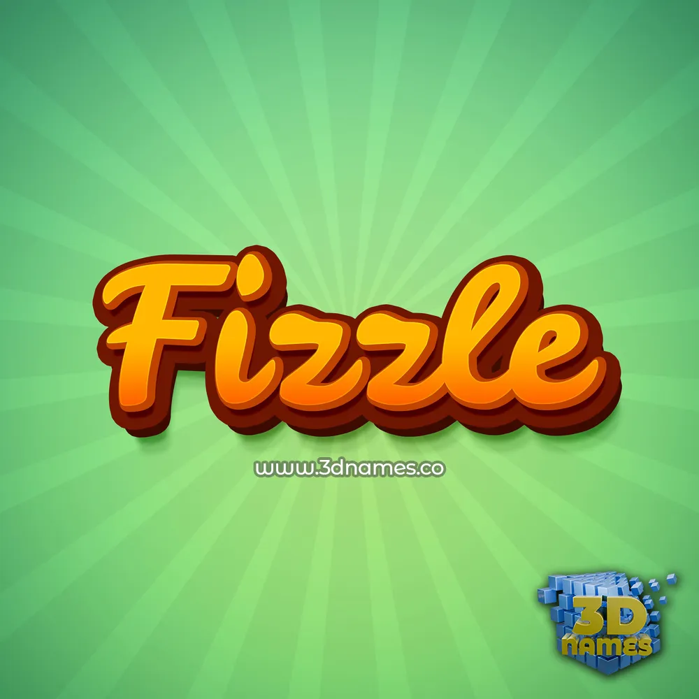 fizzle in Green Rays style - 3D name wallpaper