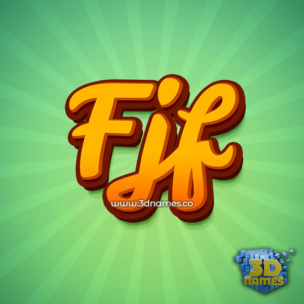 fjf in Green Rays style - 3D name wallpaper