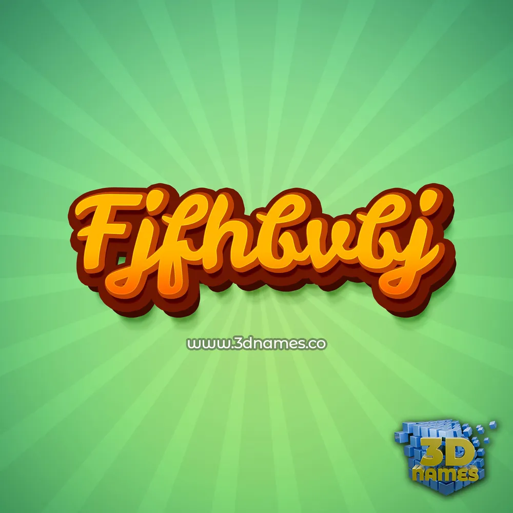 fjfhbvbj in Green Rays style - 3D name wallpaper