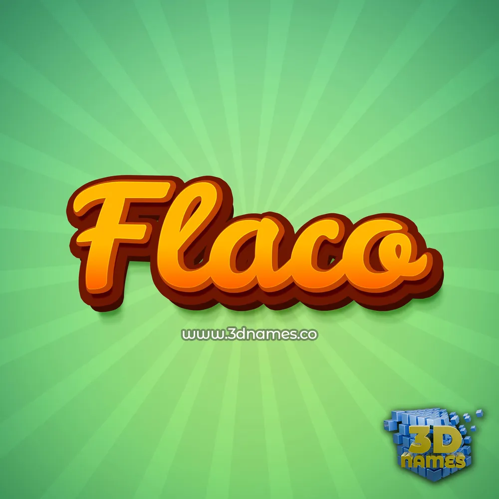 flaco in Green Rays style - 3D name wallpaper