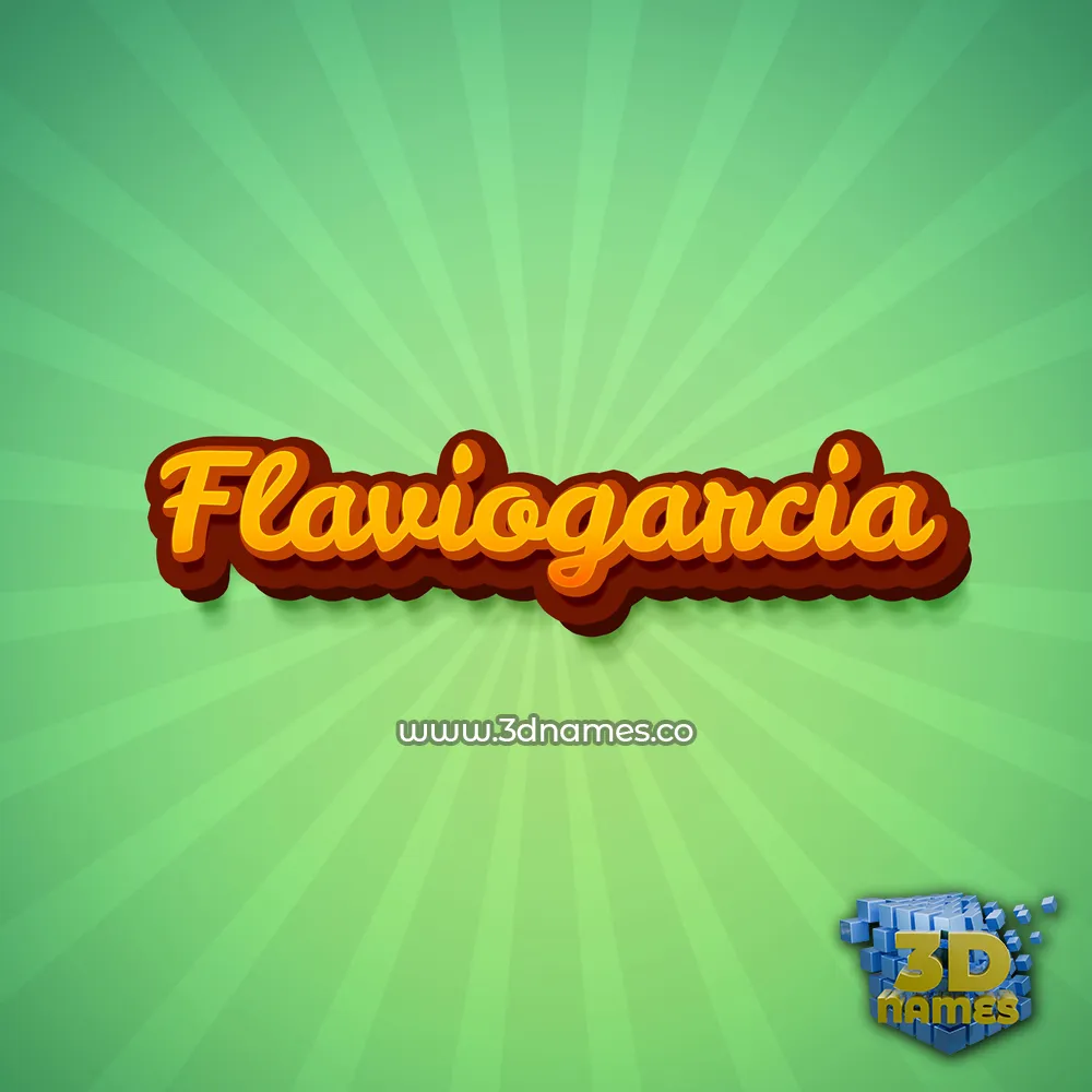 flaviogarcia in Green Rays style - 3D name wallpaper