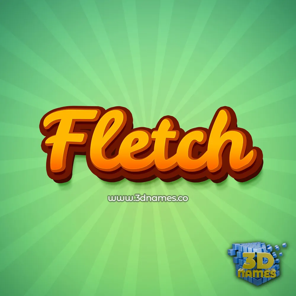 fletch in Green Rays style - 3D name wallpaper