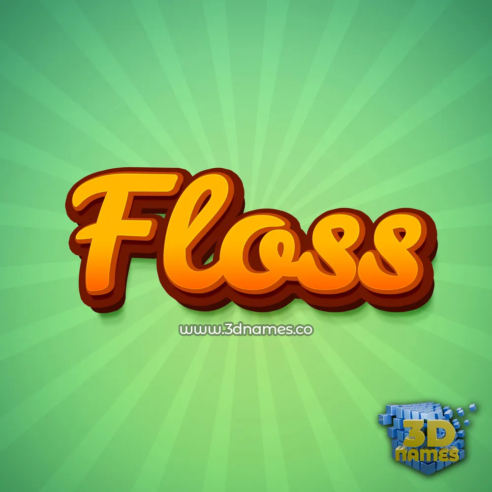 floss in Green Rays style - 3D name wallpaper