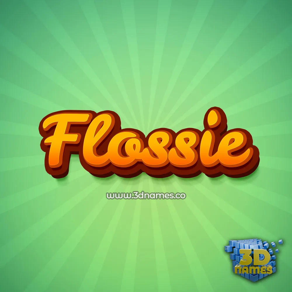flossie in Green Rays style - 3D name wallpaper