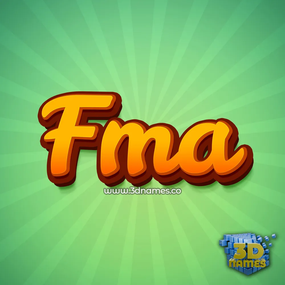 fma in Green Rays style - 3D name wallpaper