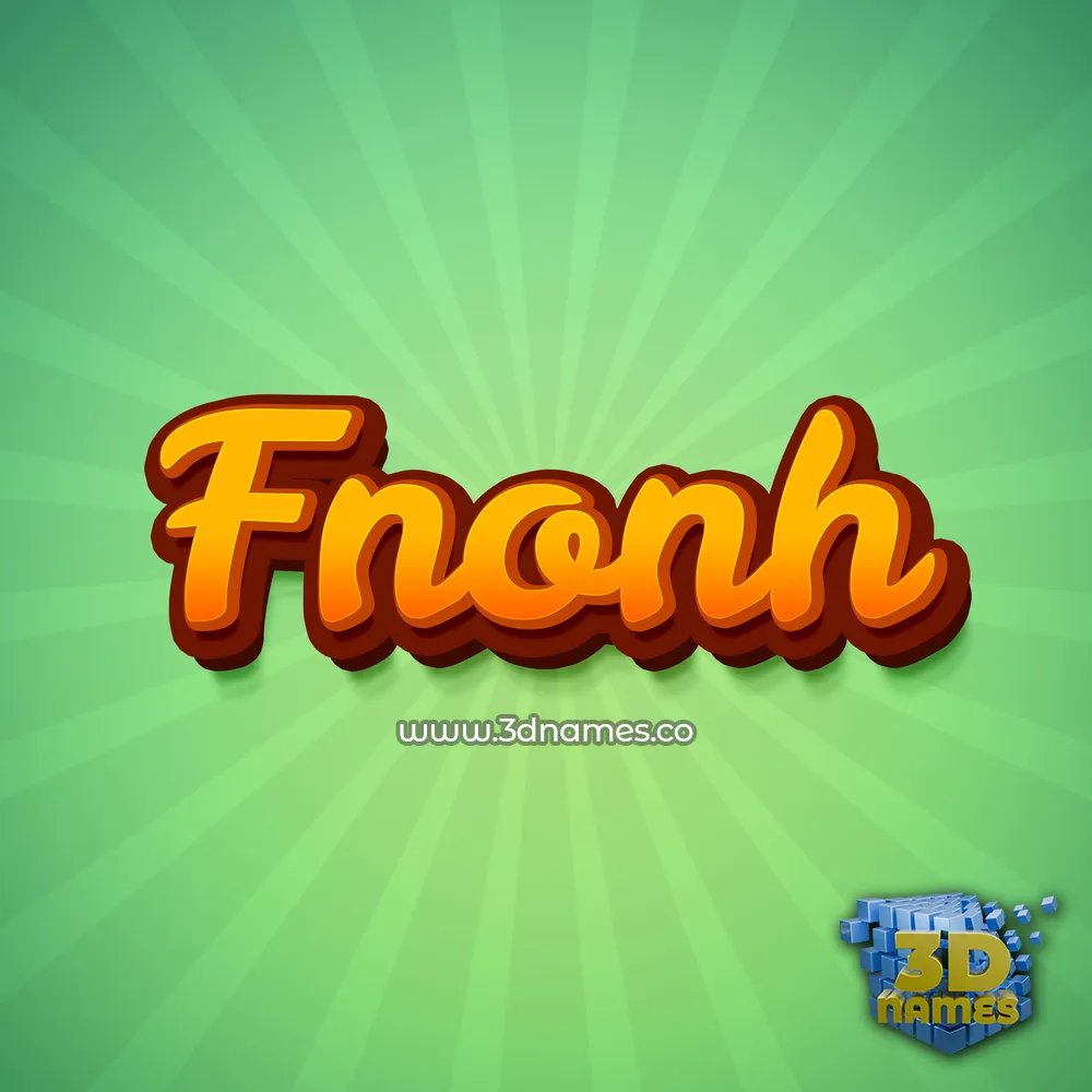 fnonh in Green Rays style - 3D name wallpaper
