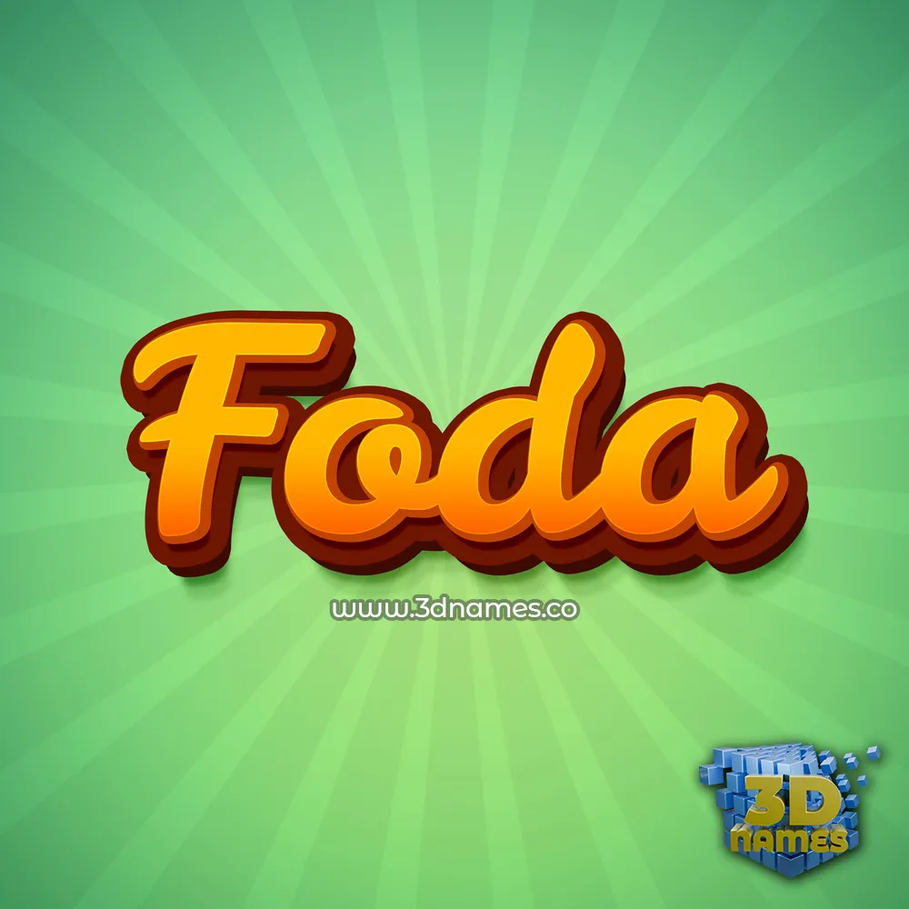 foda in Green Rays style - 3D name wallpaper
