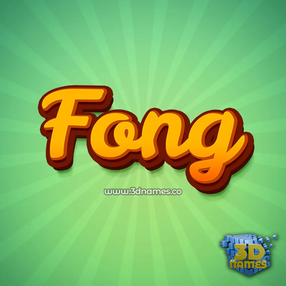 fong in Green Rays style - 3D name wallpaper