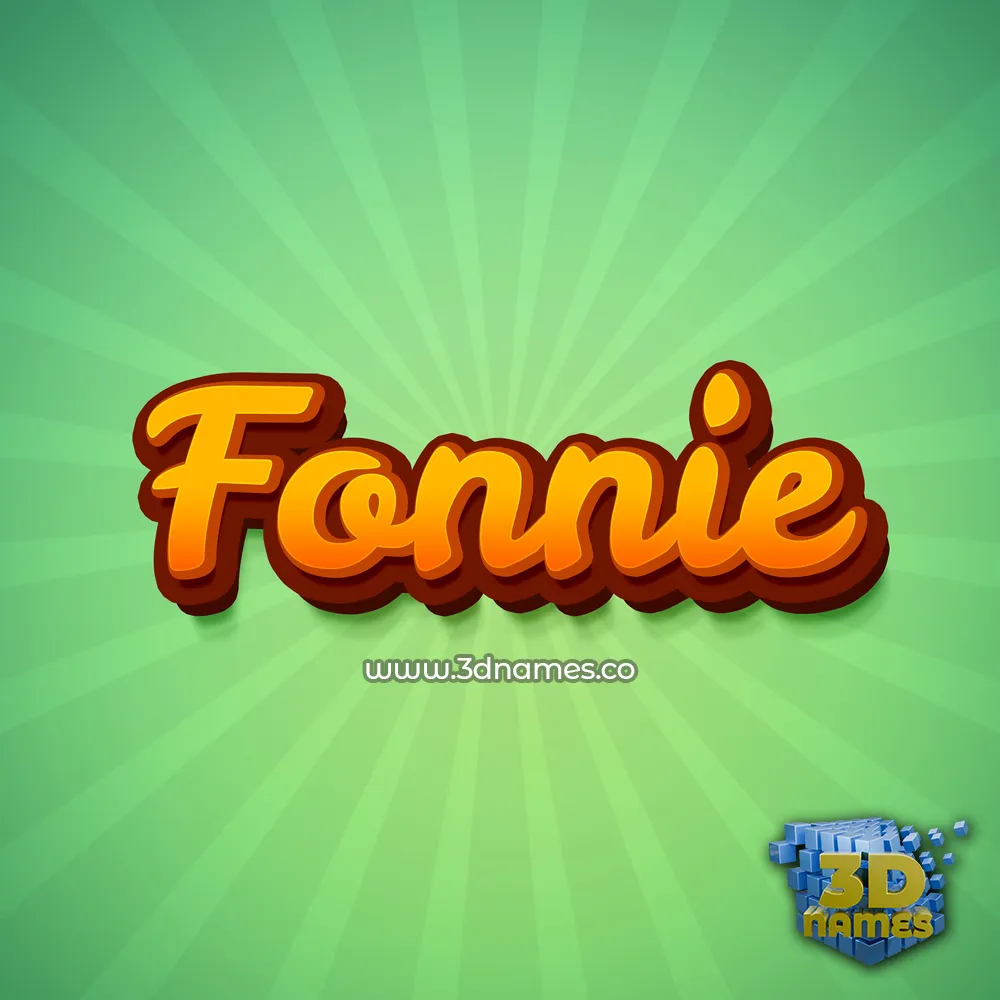 fonnie in Green Rays style - 3D name wallpaper