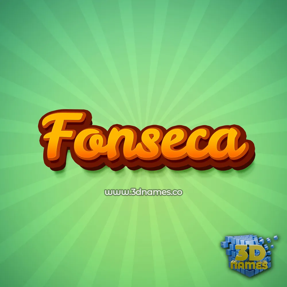 fonseca in Green Rays style - 3D name wallpaper
