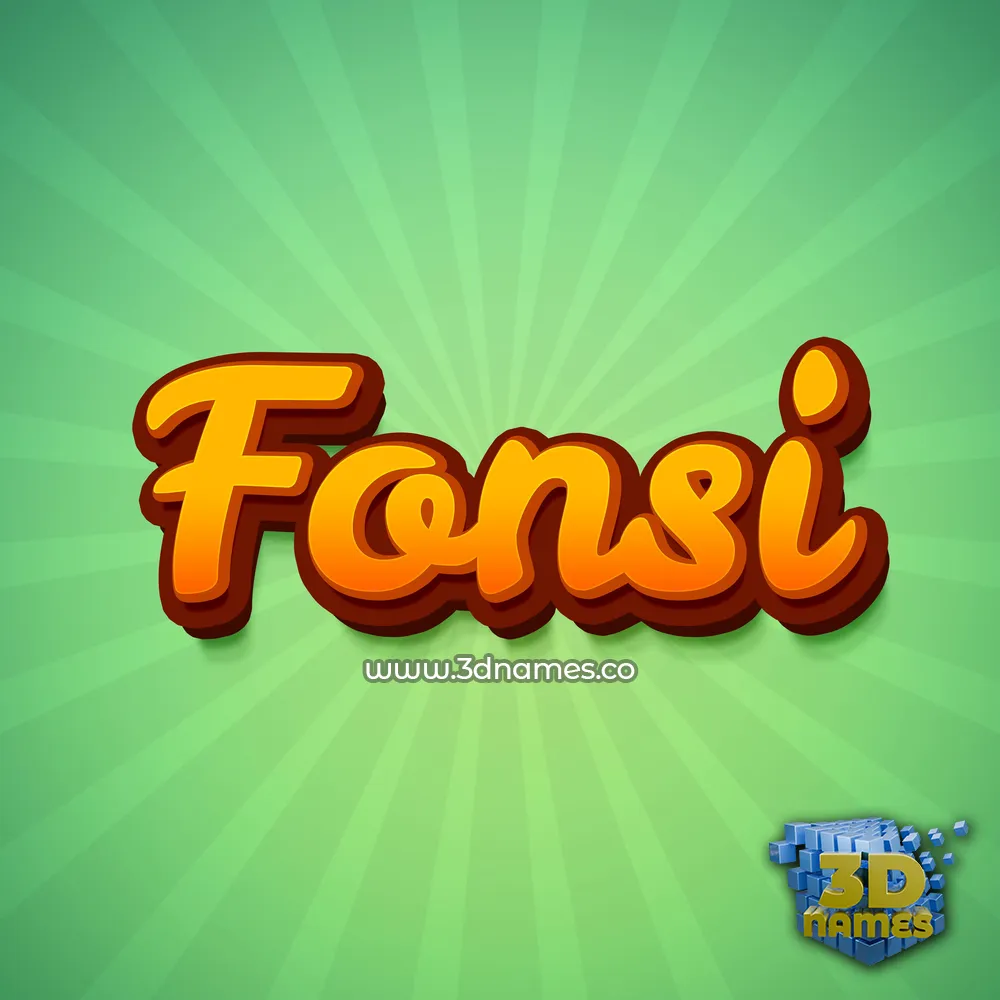 fonsi in Green Rays style - 3D name wallpaper