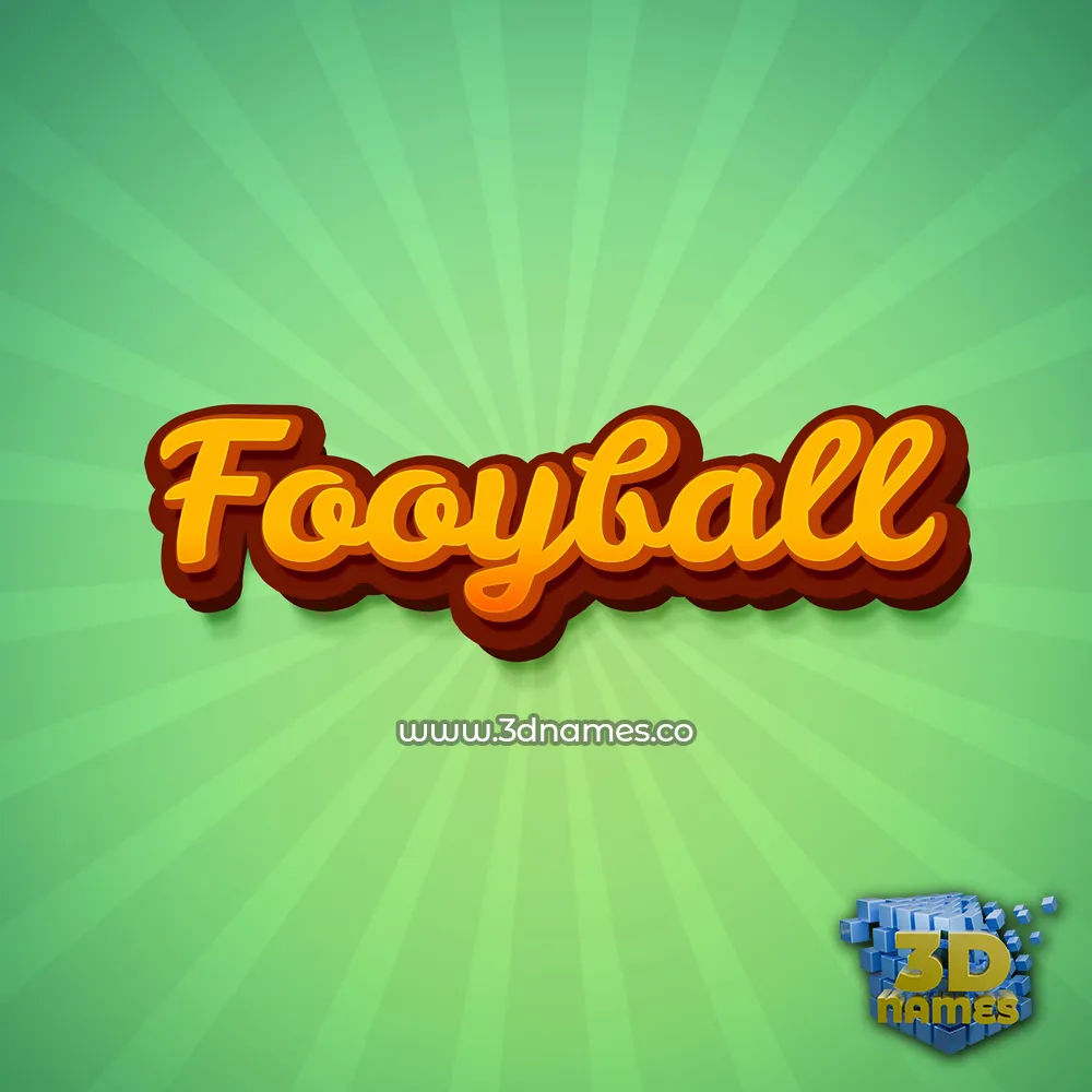 fooyball in Green Rays style - 3D name wallpaper