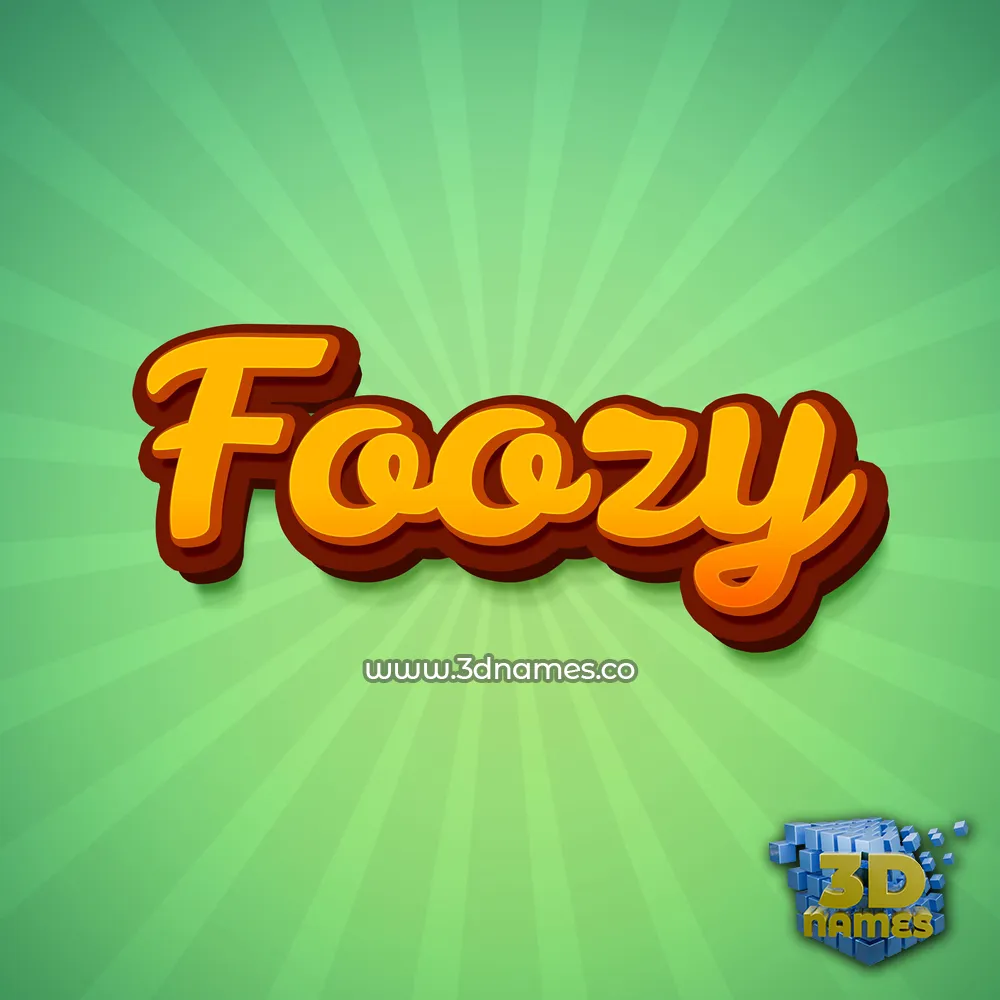 foozy in Green Rays style - 3D name wallpaper