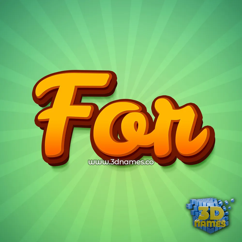 for in Green Rays style - 3D name wallpaper