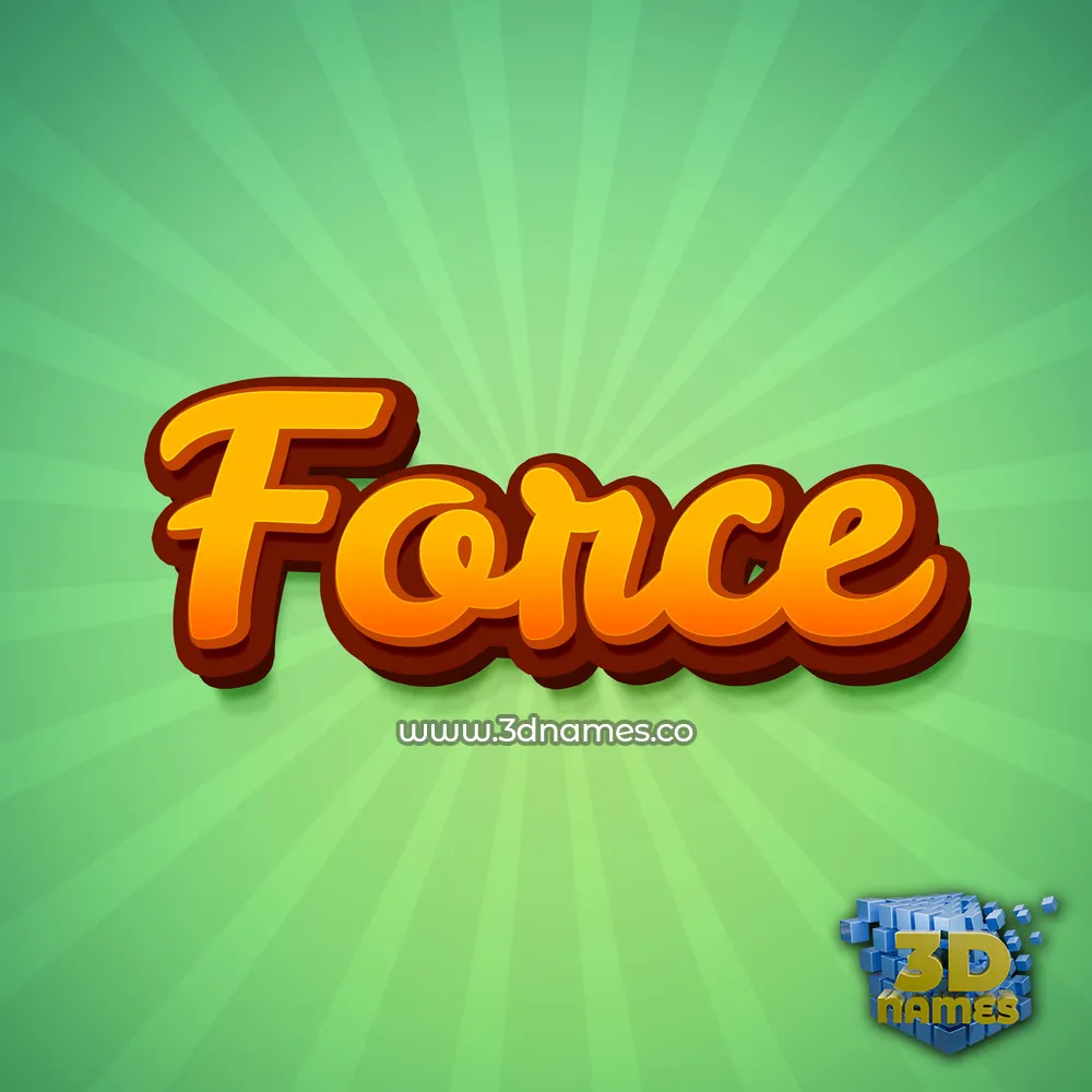 force in Green Rays style - 3D name wallpaper