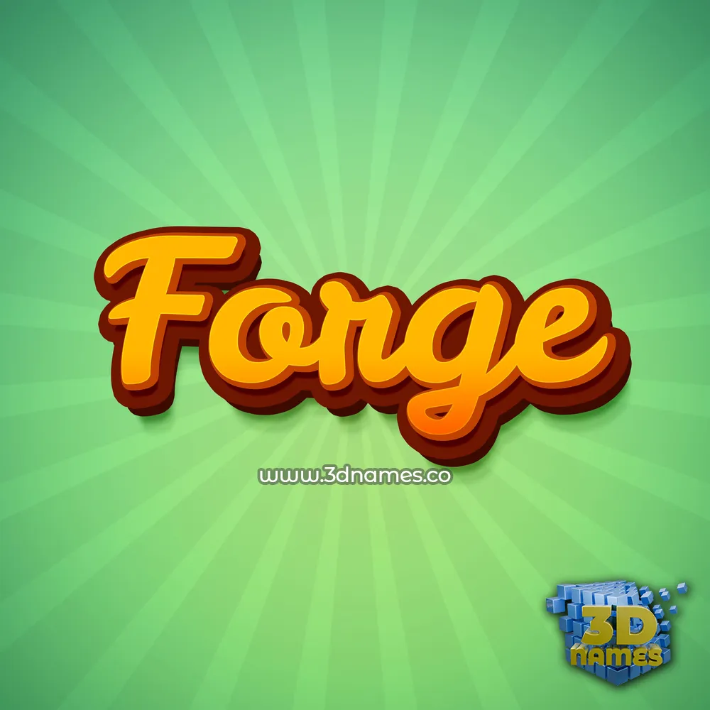 forge in Green Rays style - 3D name wallpaper