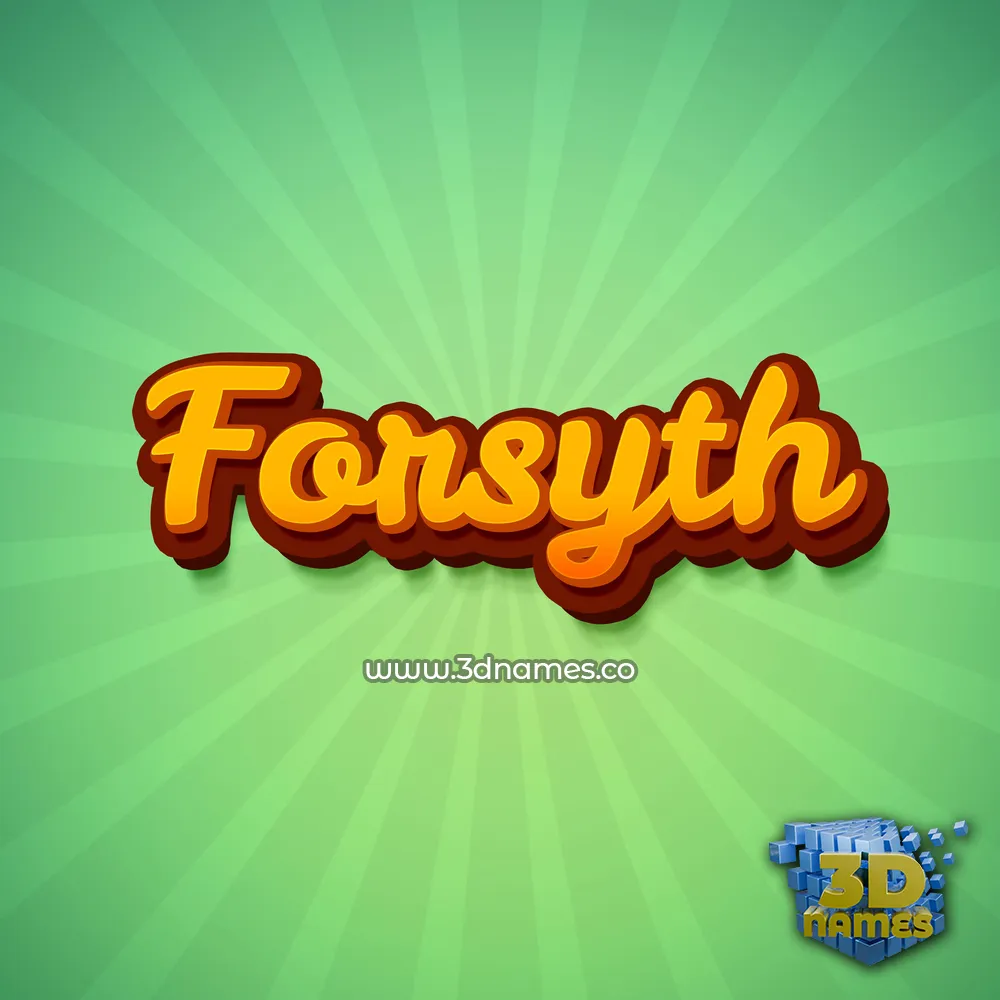 forsyth in Green Rays style - 3D name wallpaper