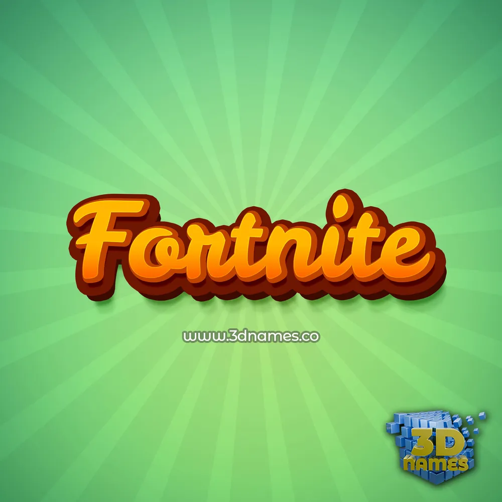 fortnite in Green Rays style - 3D name wallpaper