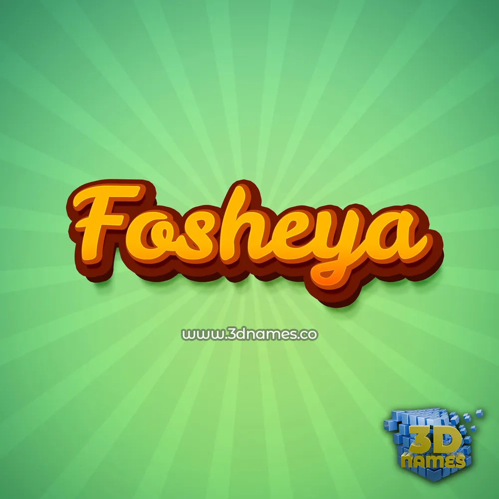 fosheya in Green Rays style - 3D name wallpaper