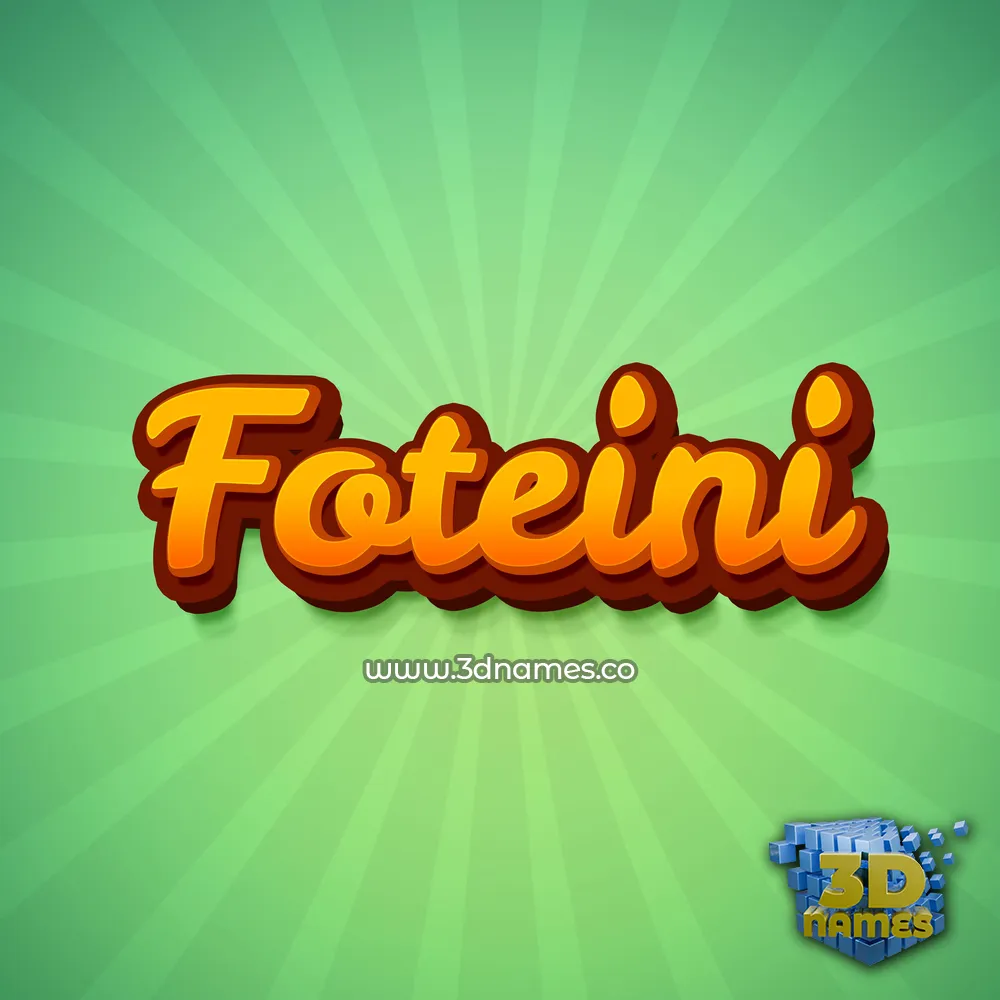 foteini in Green Rays style - 3D name wallpaper
